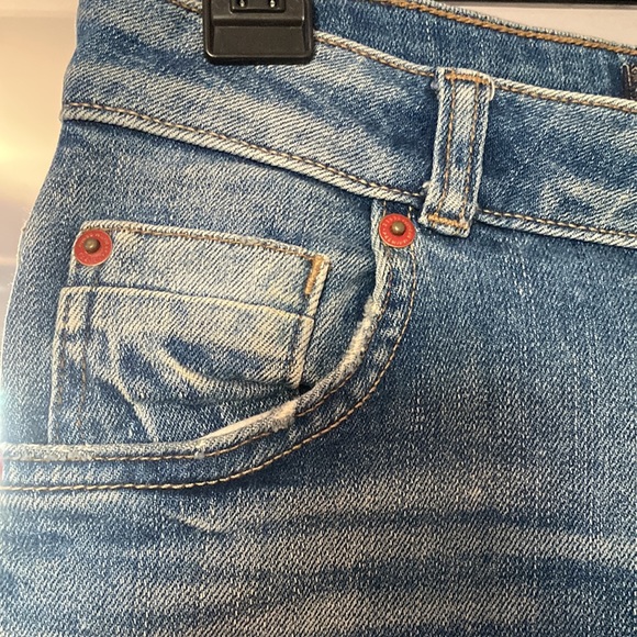 Zara low-rise relaxed fit stretch ripped Z1975 jeans - Picture 8 of 16